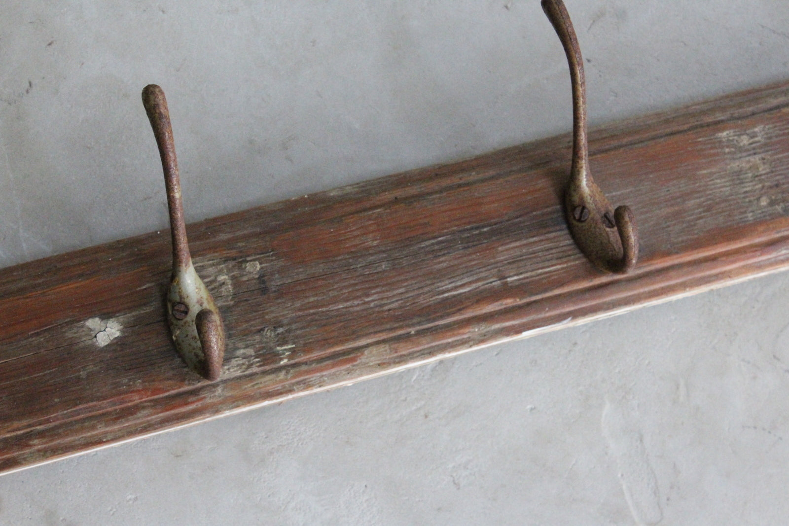 Large Vintage Coat Rail Hooks - Kernow Furniture