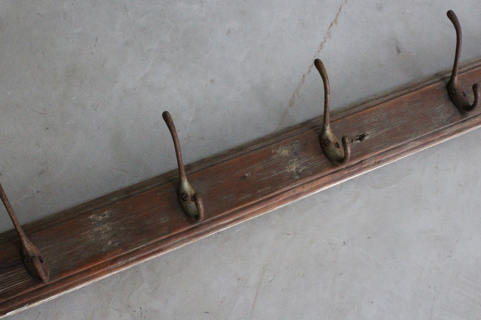 Large Vintage Coat Rail Hooks - Kernow Furniture