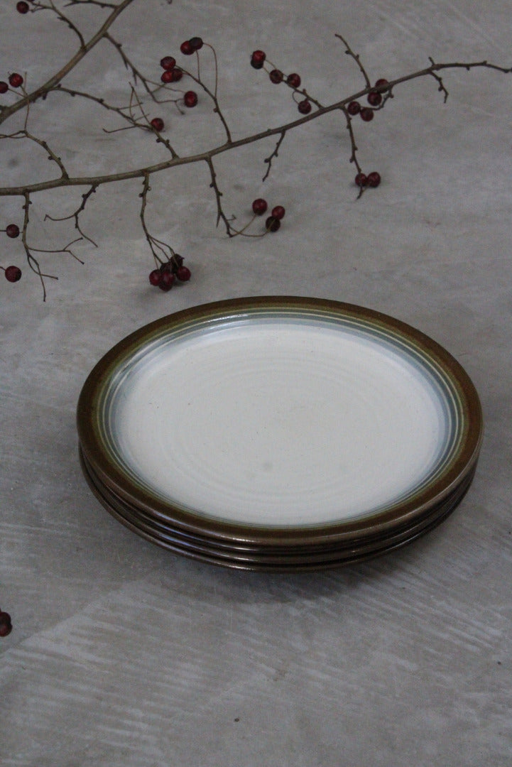 4 Franciscan Chestnut Dessert Plates - Kernow Furniture