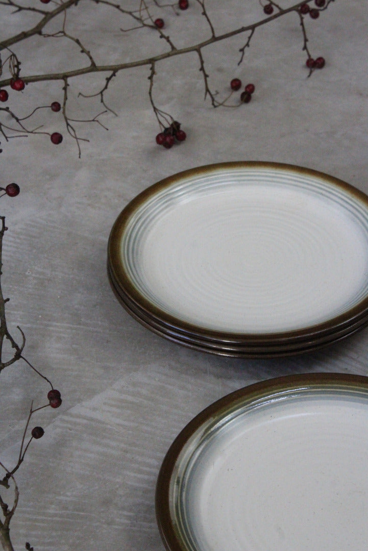 4 Franciscan Chestnut Dessert Plates - Kernow Furniture