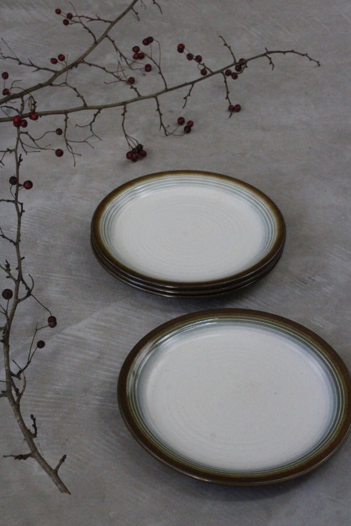 4 Franciscan Chestnut Dessert Plates - Kernow Furniture