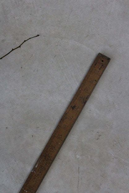 Vintage Wooden Yard Stick - Kernow Furniture