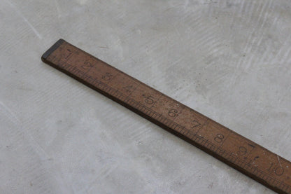 Vintage Wooden Yard Stick - Kernow Furniture