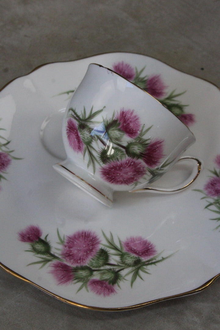 Colclough Thistle Snack Plate & Cup - Kernow Furniture