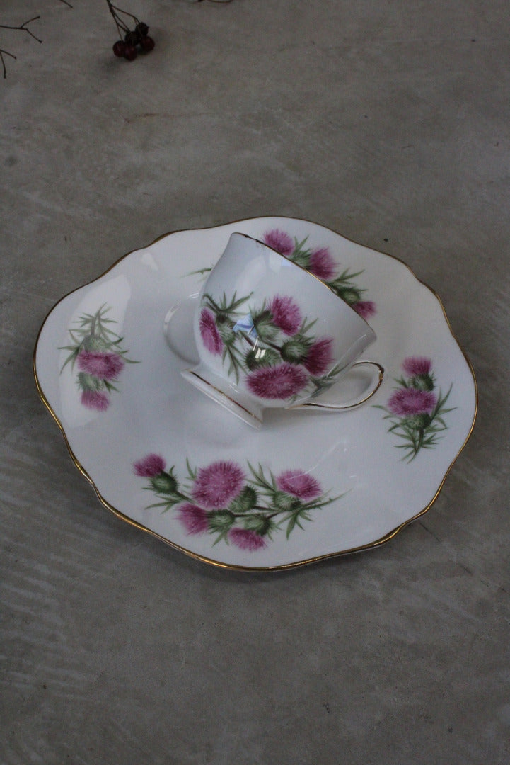 Colclough Thistle Snack Plate & Cup - Kernow Furniture