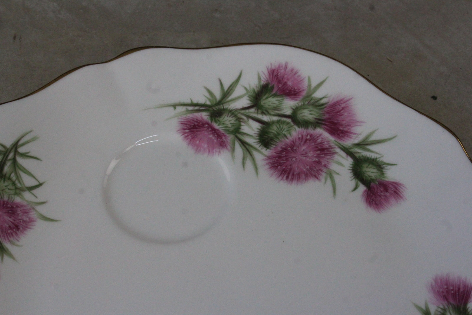 Colclough Thistle Snack Plate & Cup - Kernow Furniture