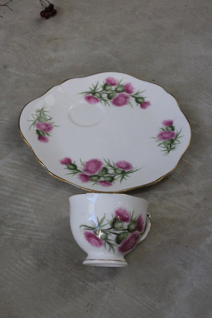 Colclough Thistle Snack Plate & Cup - Kernow Furniture