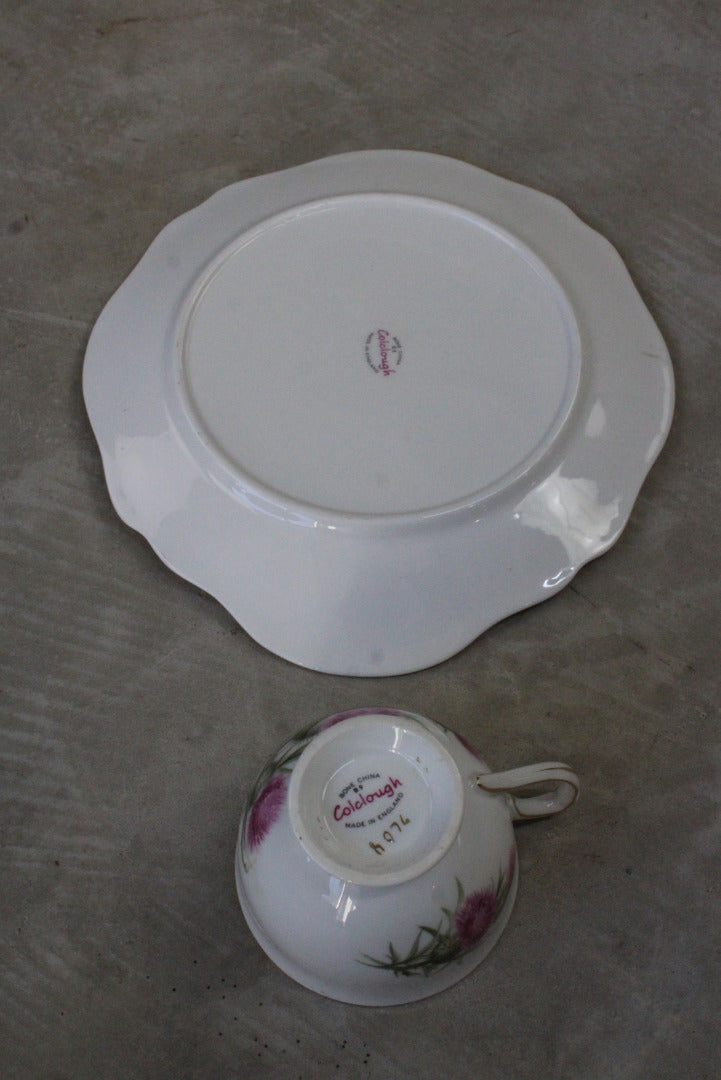 Colclough Thistle Snack Plate & Cup - Kernow Furniture