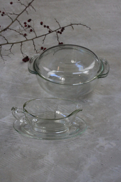 Pyrex Casserole Dish & Sauce Boat - Kernow Furniture