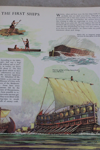 The Story of Ships - G Fouille Vintage Childs Book - Kernow Furniture