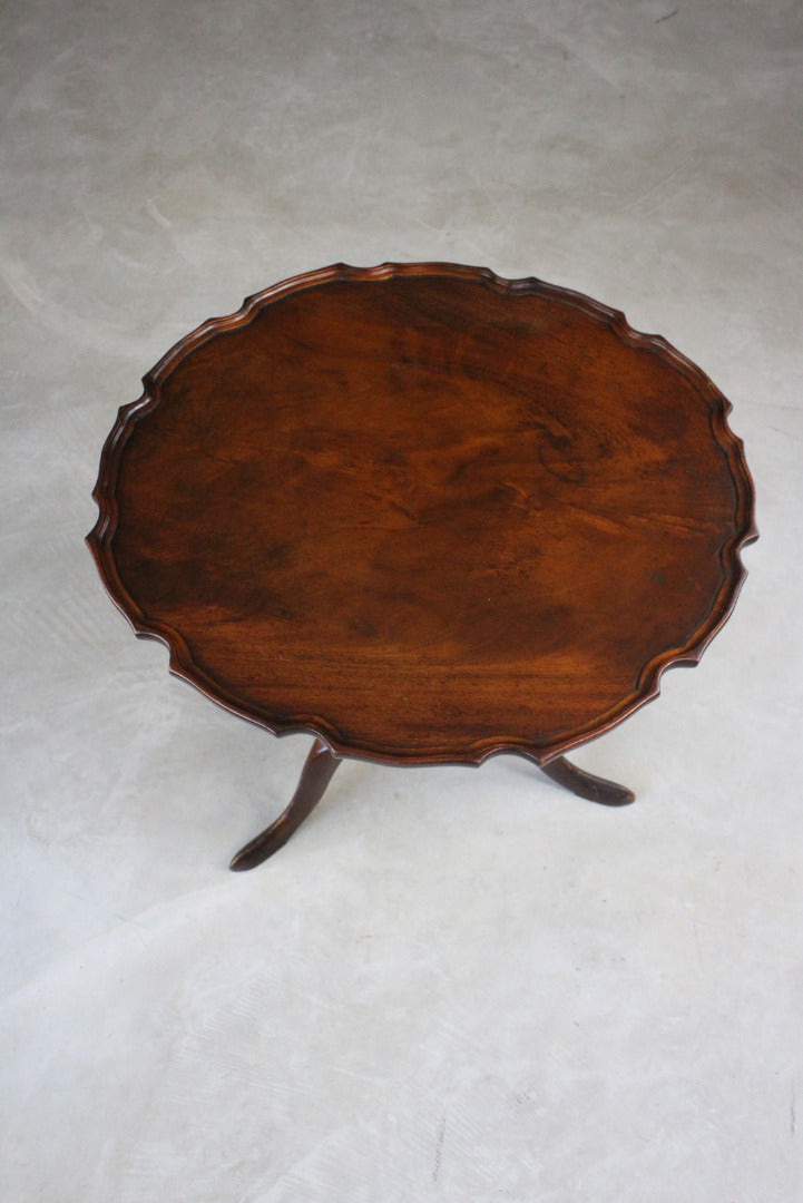 Mahogany Pie Crust Occasional Table - Kernow Furniture