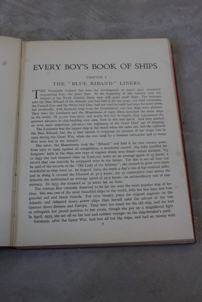 Every Boys Book of Ships - Kernow Furniture