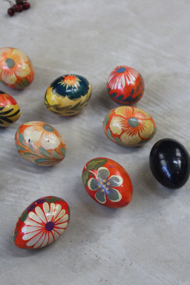 Collection Handpainted Wooden Eggs - Kernow Furniture