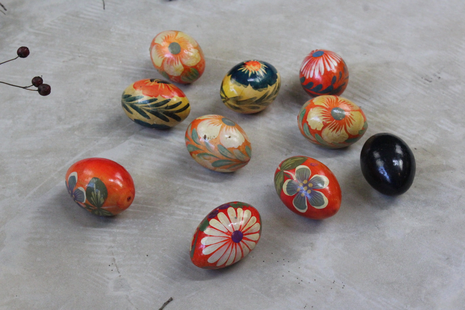 Collection Handpainted Wooden Eggs - Kernow Furniture