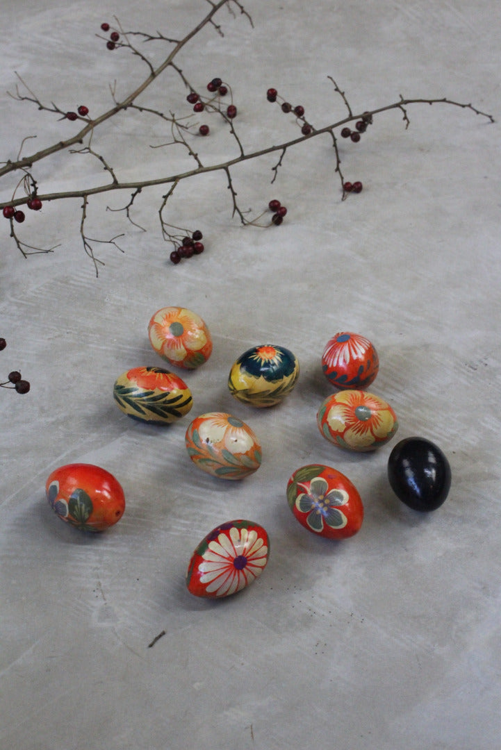 Collection Handpainted Wooden Eggs - Kernow Furniture