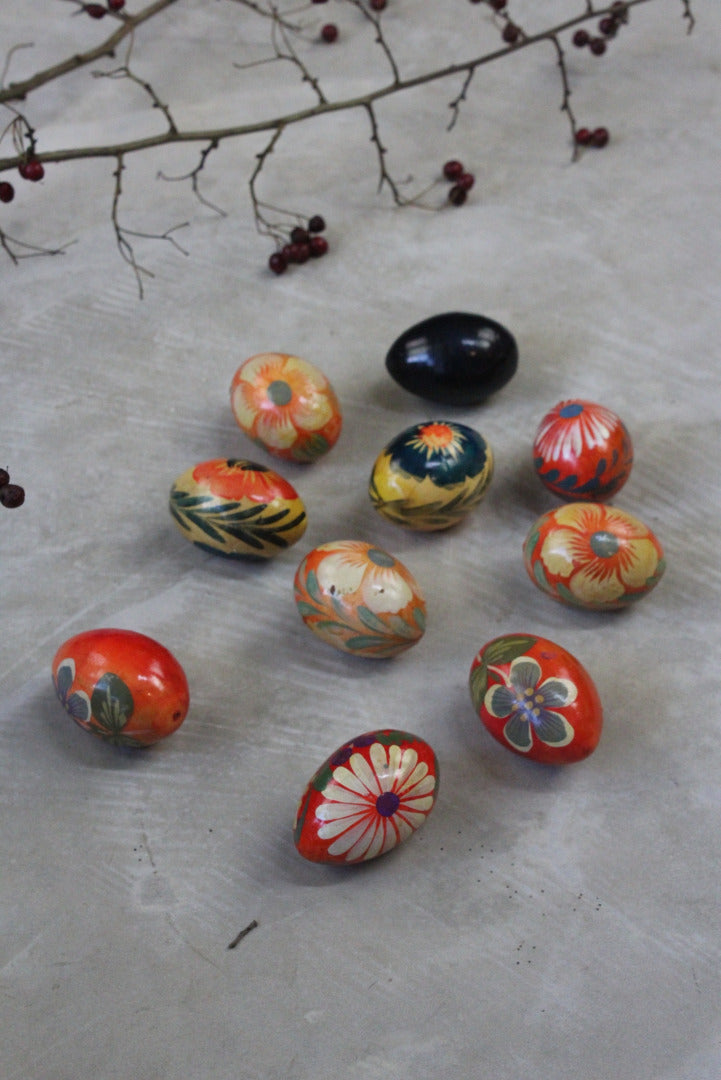 Collection Handpainted Wooden Eggs - Kernow Furniture