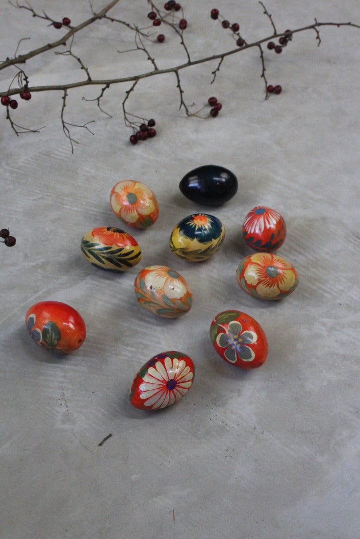 Collection Handpainted Wooden Eggs - Kernow Furniture