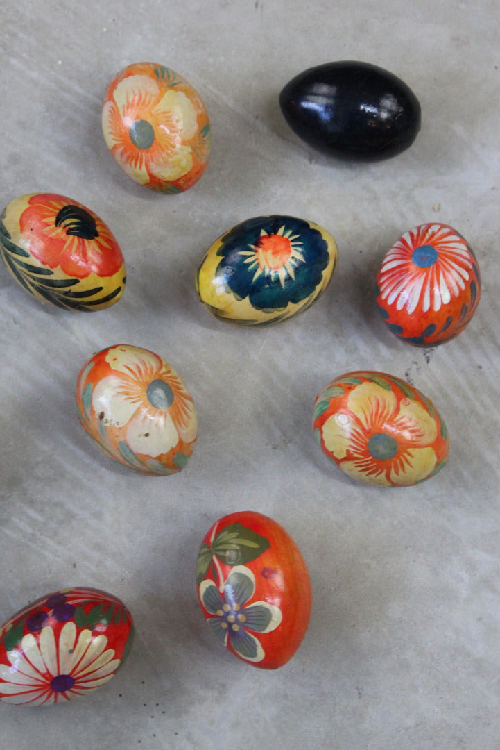 Collection Handpainted Wooden Eggs - Kernow Furniture