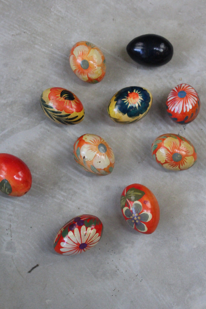 Collection Handpainted Wooden Eggs - Kernow Furniture