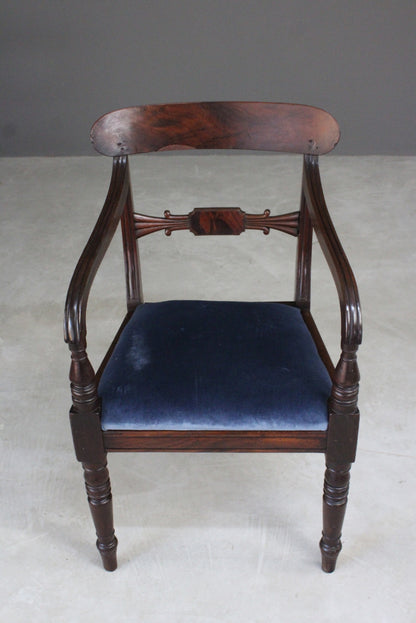 Antique Mahogany Carver Chair - Kernow Furniture