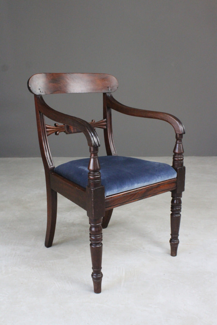 Antique Mahogany Carver Chair - Kernow Furniture