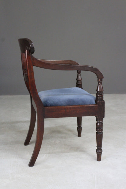 Antique Mahogany Carver Chair - Kernow Furniture