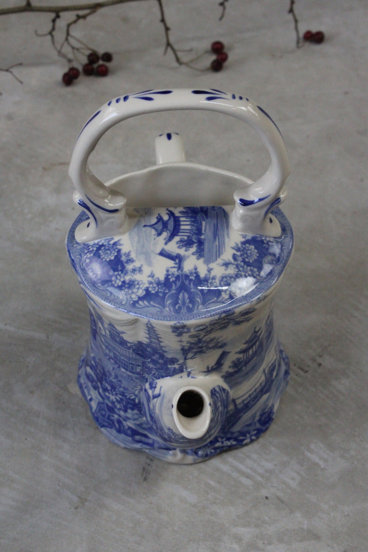 Past Times Blue & White Watering Can House Plants - Kernow Furniture