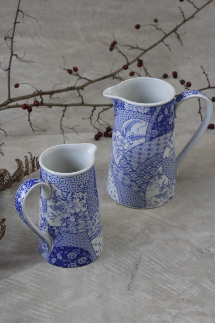 Spode Penny Lane Pair Blue & White Jugs - Kernow Furniture