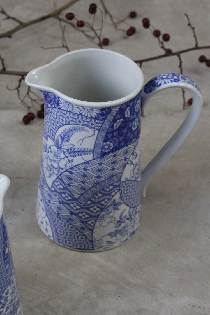 Spode Penny Lane Pair Blue & White Jugs - Kernow Furniture