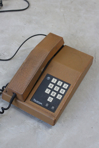 Retro BT Brown Leather Phone - Kernow Furniture