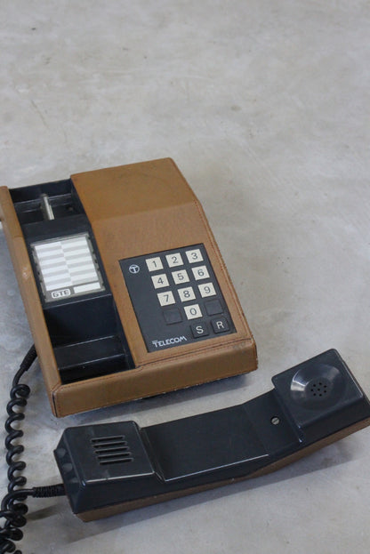 Retro BT Brown Leather Phone - Kernow Furniture