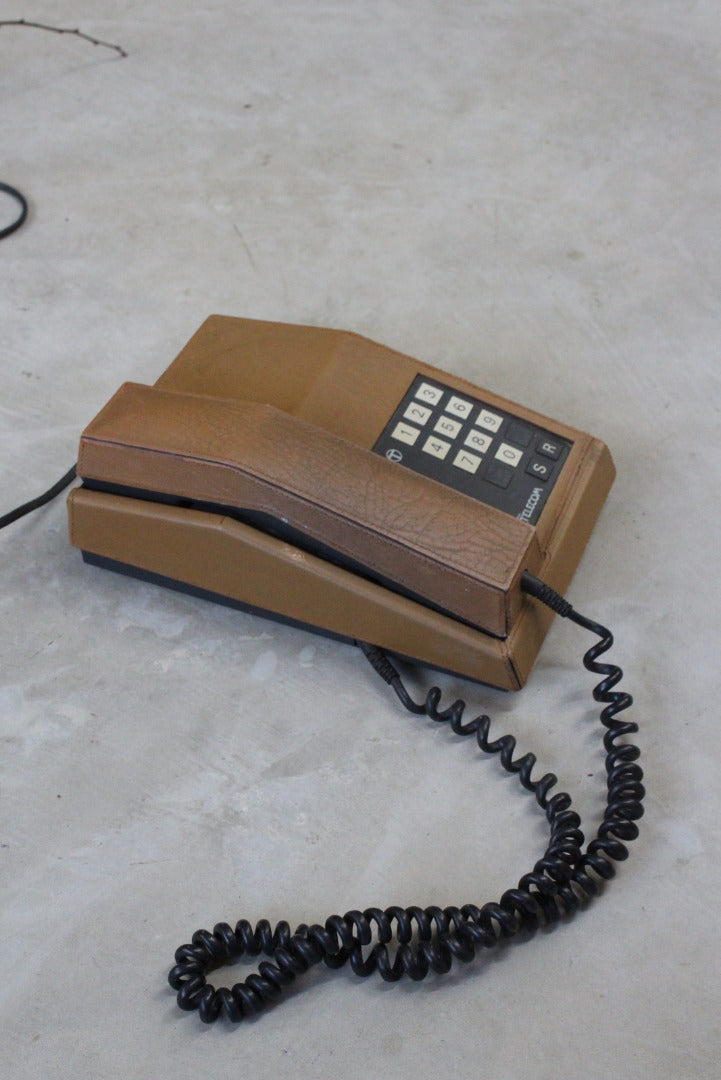 Retro BT Brown Leather Phone - Kernow Furniture