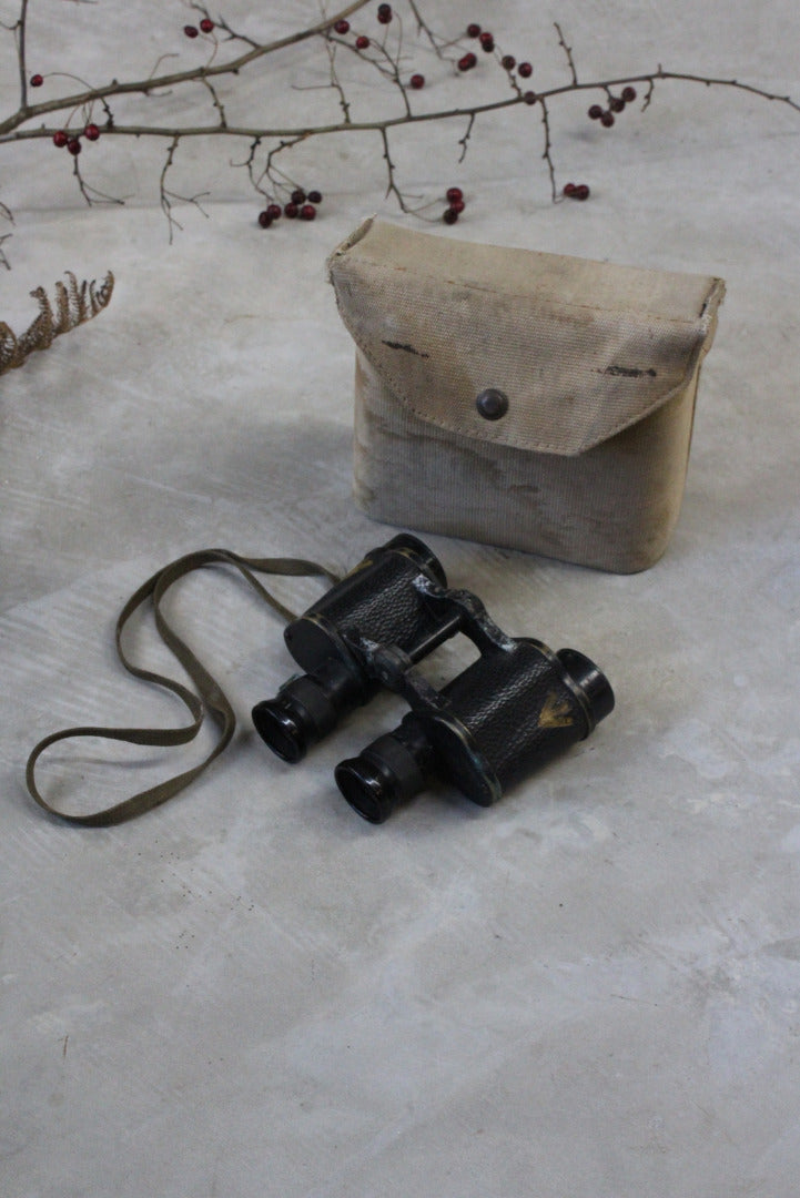 Military WW2 Kershaw Bino Prism No 2 MKII x 6 Binoculars & Case - Kernow Furniture