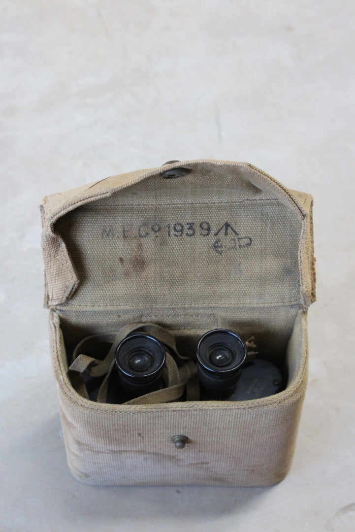 Military WW2 Kershaw Bino Prism No 2 MKII x 6 Binoculars & Case - Kernow Furniture