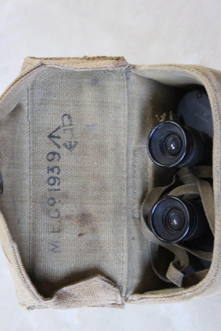 Military WW2 Kershaw Bino Prism No 2 MKII x 6 Binoculars & Case - Kernow Furniture