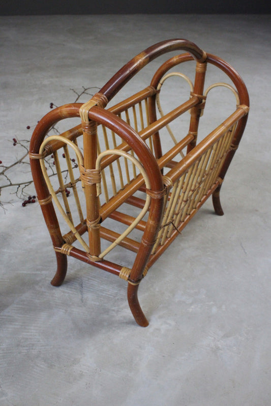 Retro Cane Magazine Rack - Kernow Furniture
