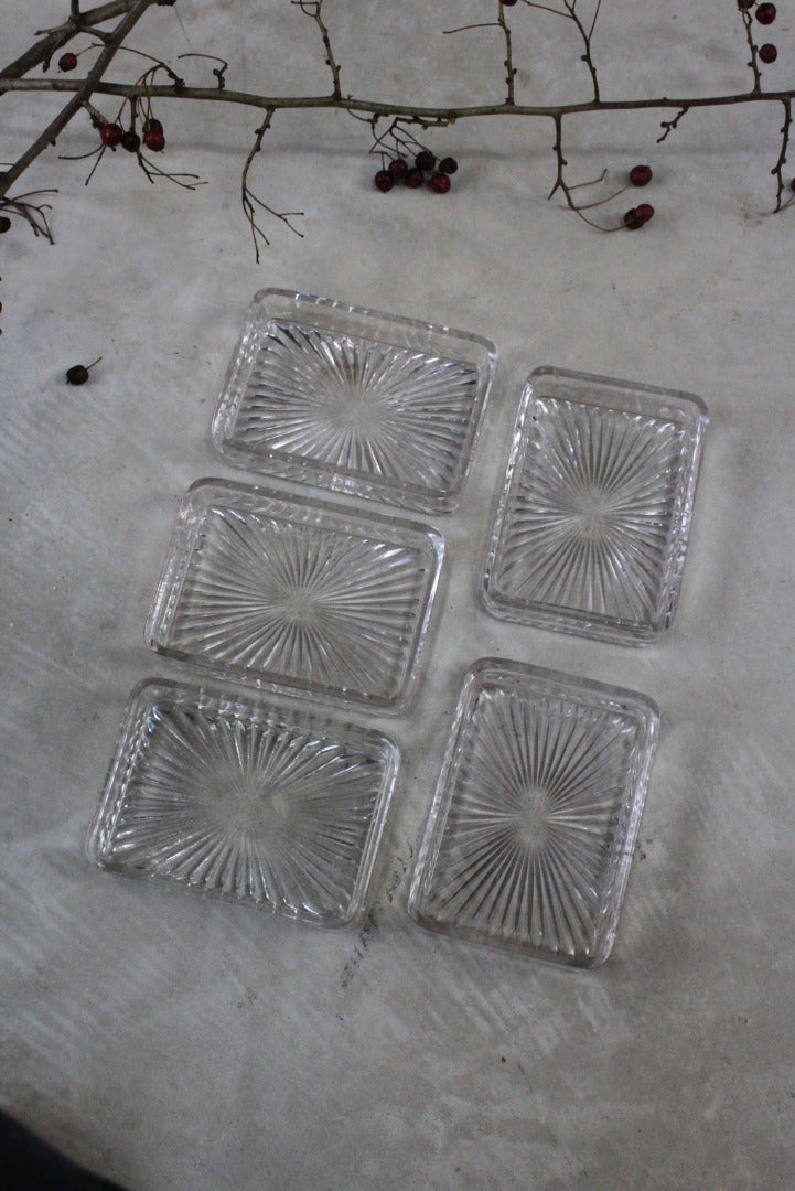 5 Vintage Glass Dishes - Kernow Furniture