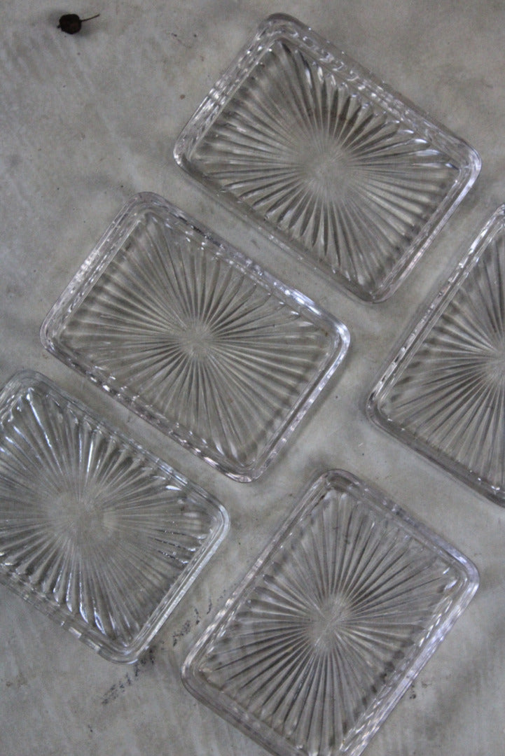 5 Vintage Glass Dishes - Kernow Furniture