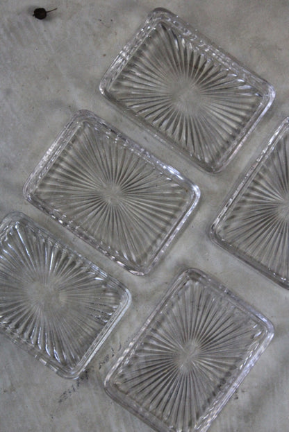 5 Vintage Glass Dishes - Kernow Furniture