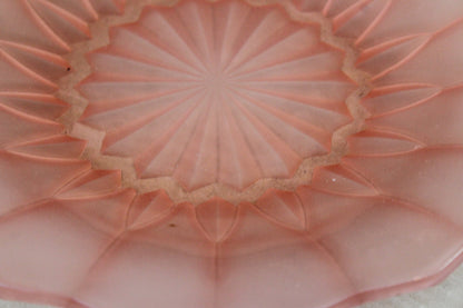 Vintage Pink Glass Dish - Kernow Furniture