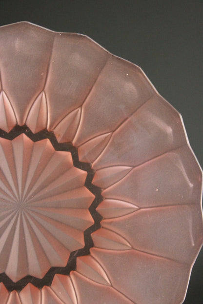 Vintage Pink Glass Dish - Kernow Furniture