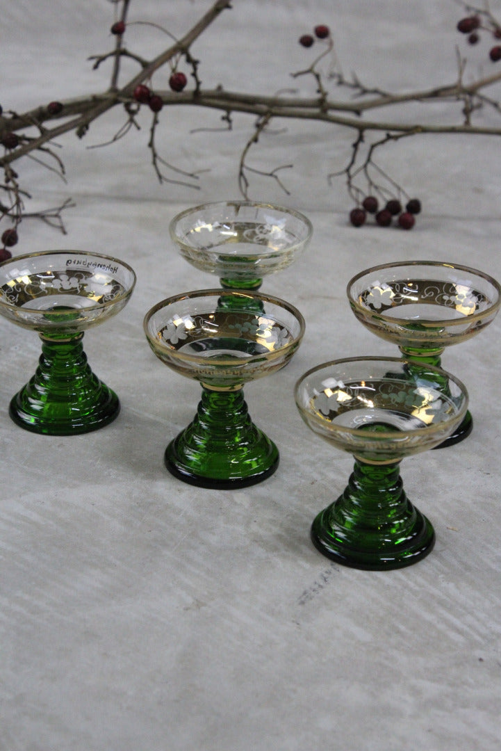 5 Retro German Liquer Glasses - Kernow Furniture