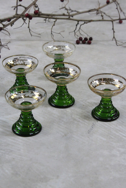 5 Retro German Liquer Glasses - Kernow Furniture