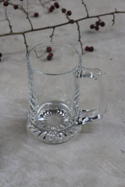 Pair Glass Beer Tankards Stein - Kernow Furniture