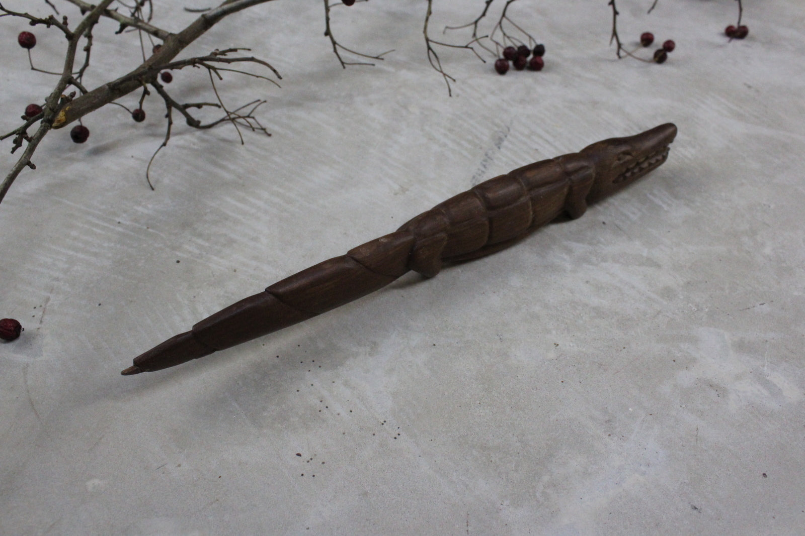 Retro Teak Crocodile Letter Opener - Kernow Furniture