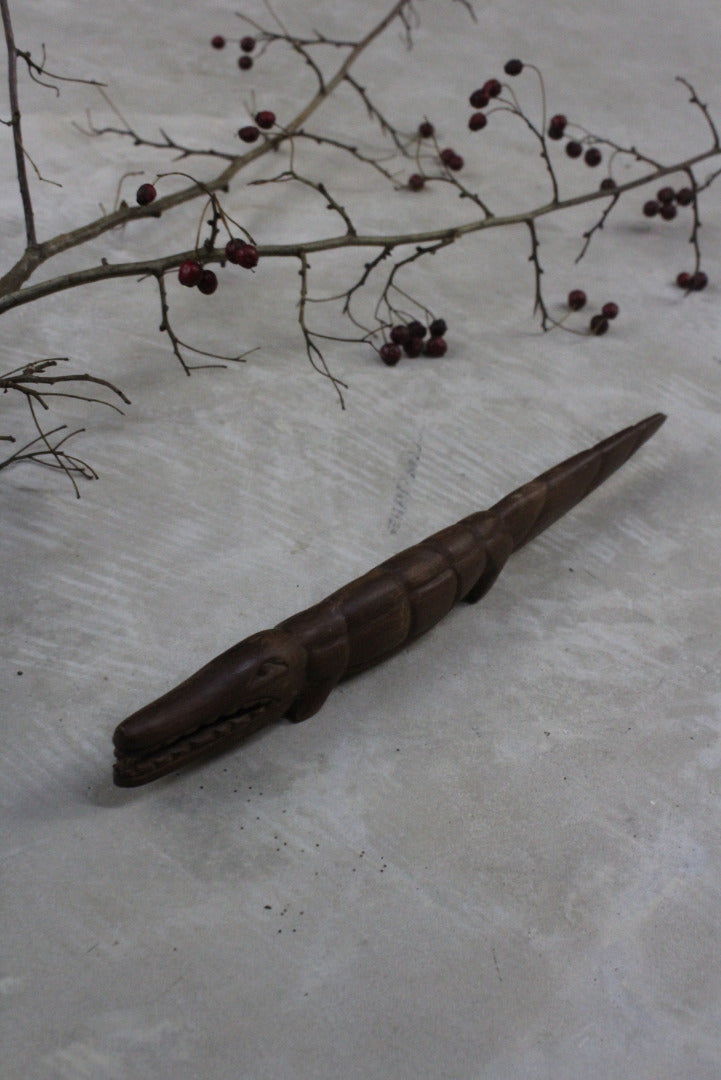 Retro Teak Crocodile Letter Opener - Kernow Furniture