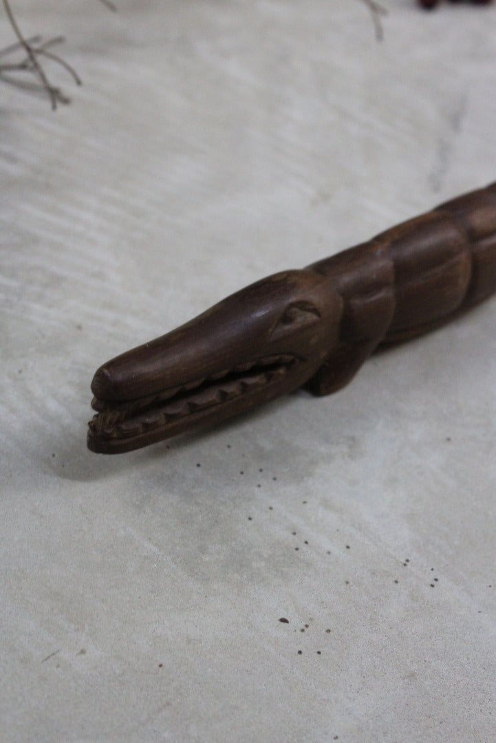 Retro Teak Crocodile Letter Opener - Kernow Furniture