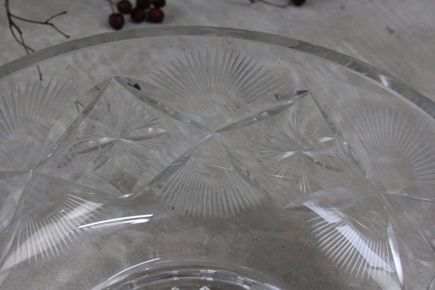 Cut Glass Trifle Serving Bowl - Kernow Furniture