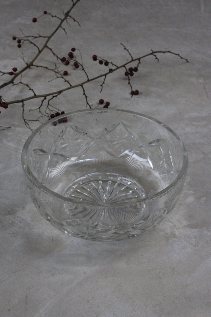 Cut Glass Trifle Serving Bowl - Kernow Furniture