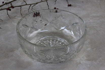 Cut Glass Trifle Serving Bowl - Kernow Furniture